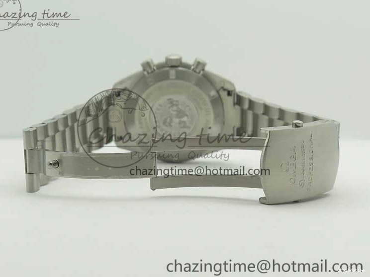 1225 ComfortFit Speedmaster SS “Speedy Tuesday” OMF Best Edition Black Dial on SS Bracelet Manual Winding Chrono Movement 7994